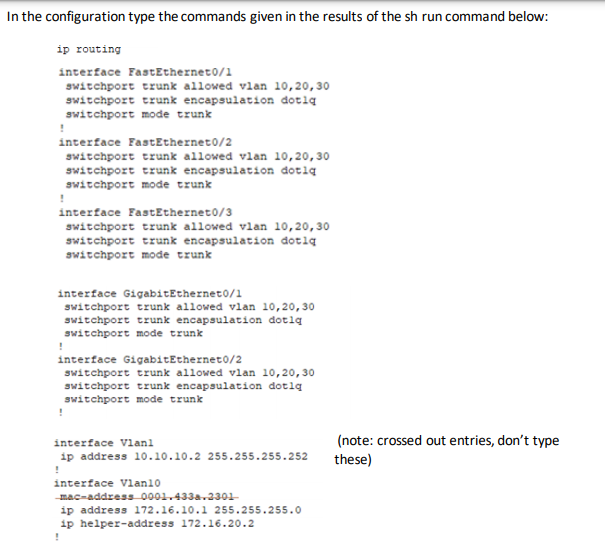 Solved How to configure multi-layer switches as given | Chegg.com