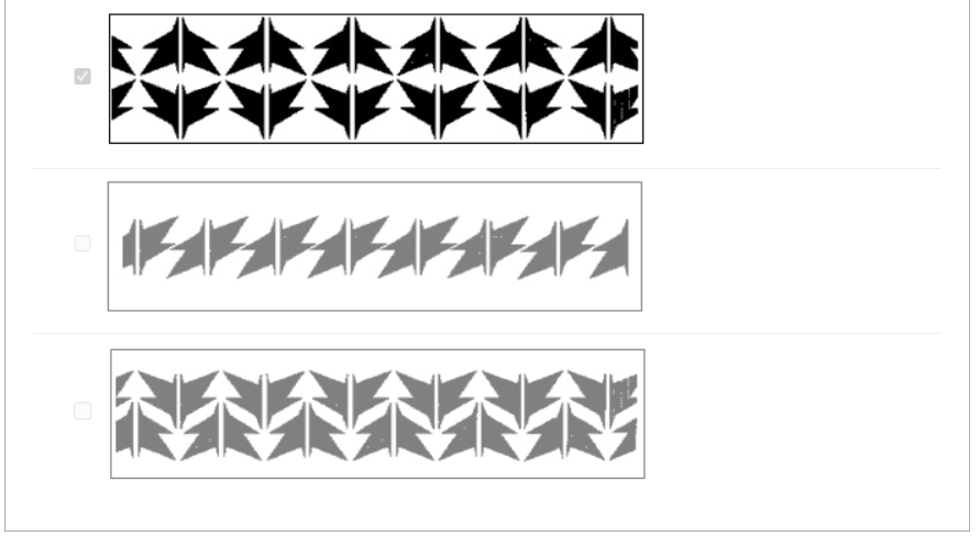 Solved Select EVERY strip pattern that displays Horizontal | Chegg.com
