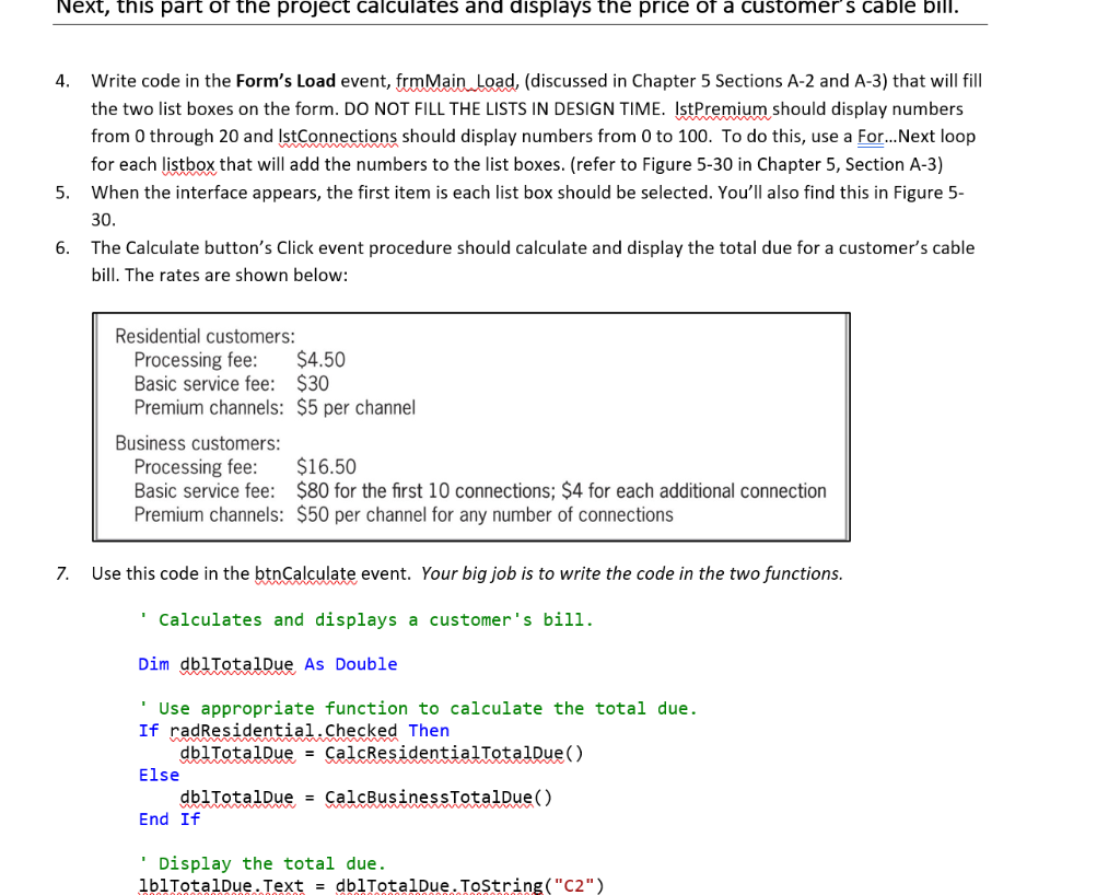 Write this for Visual Basic Programming language. I | Chegg.com