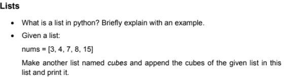 Solved PYTHON TASK Note: Please asnwer the question and | Chegg.com