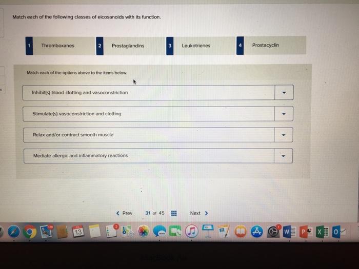 solved-match-each-of-the-following-classes-of-eicosanoids-chegg