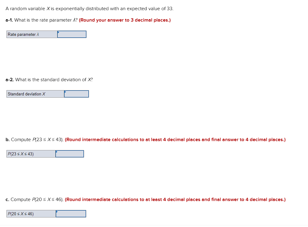 Solved A random variable X is exponentially distributed with | Chegg.com