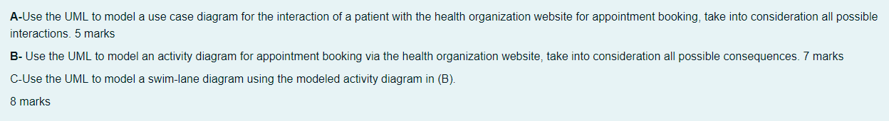 Solved A-Use the UML to model a use case diagram for the | Chegg.com