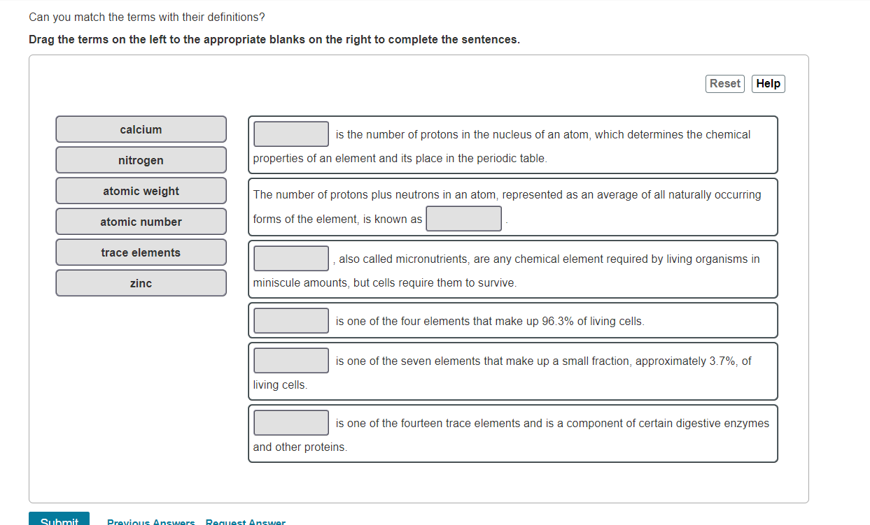 Can You Match The Terms With Their Definitions