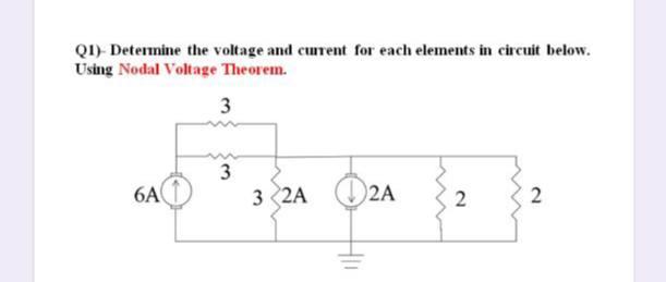 Solved QI) Determine the voltage and current for each | Chegg.com