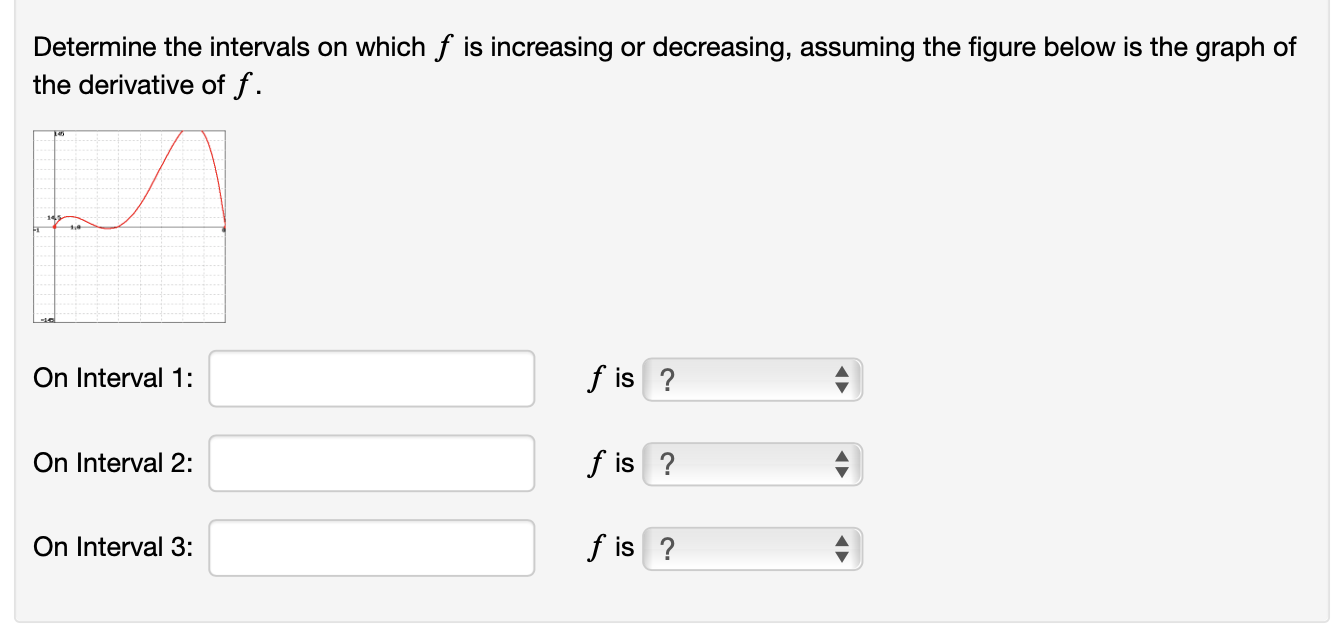 Solved Determine the intervals on which f is increasing or | Chegg.com