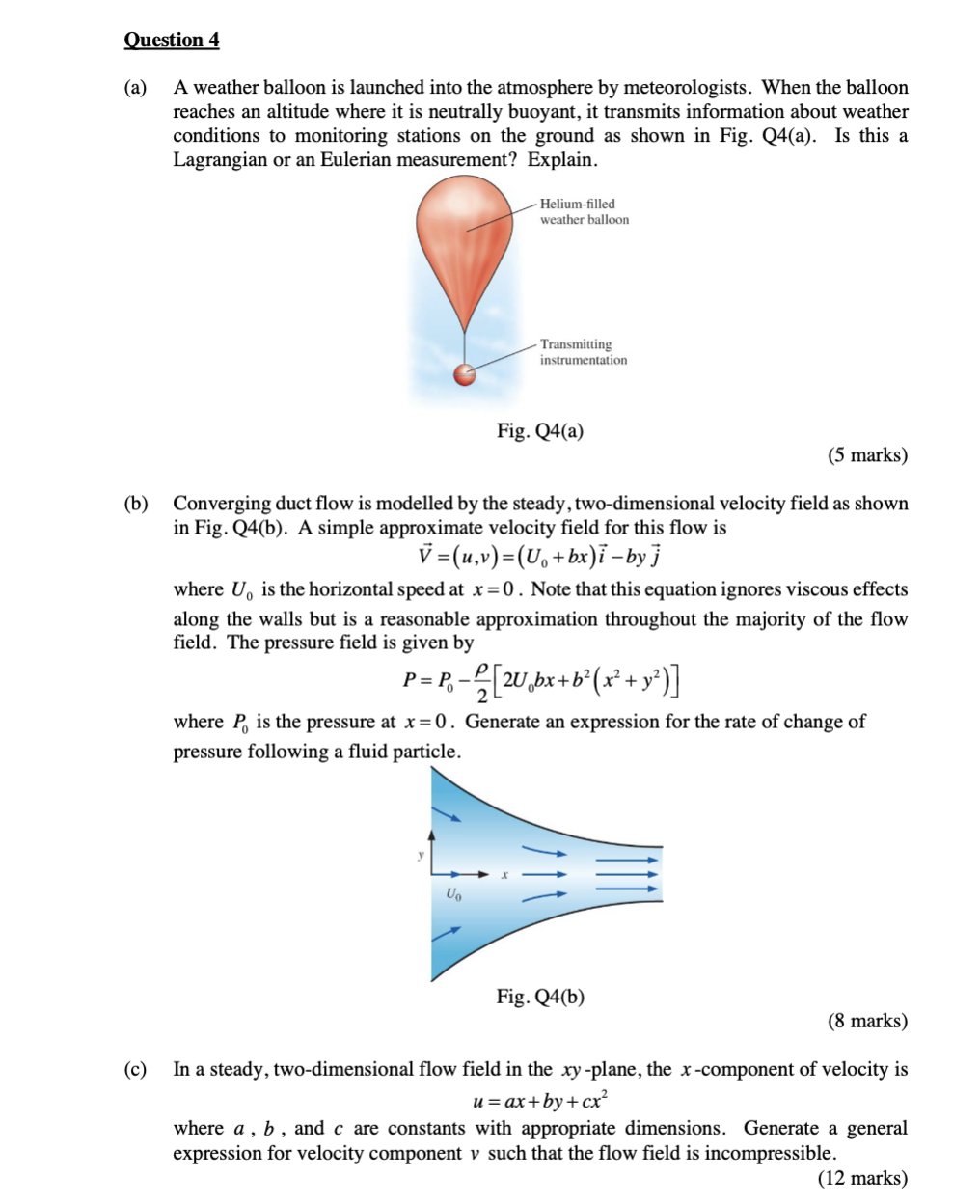 Solved Question 4 (a) A weather balloon is launched into the