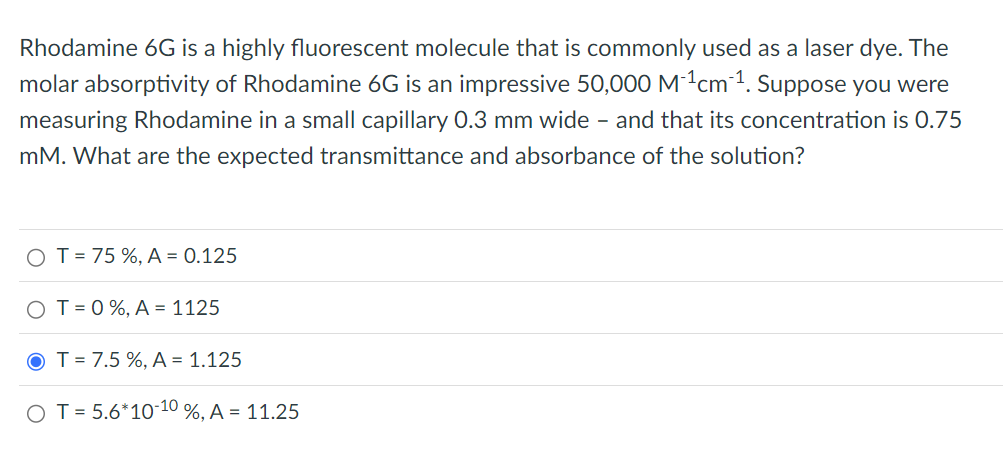 What Is Rhodamine Solved Rhodamine 6G is a highly fluorescent molecule that | Chegg.com