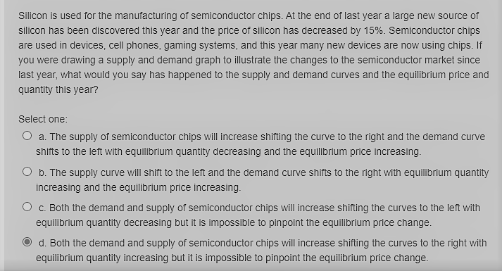 Solved When quantity demanded decreases in response to a | Chegg.com