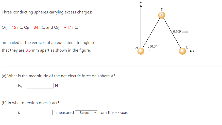 Solved Three Conducting Spheres Carrying Excess Charges: | Chegg.com