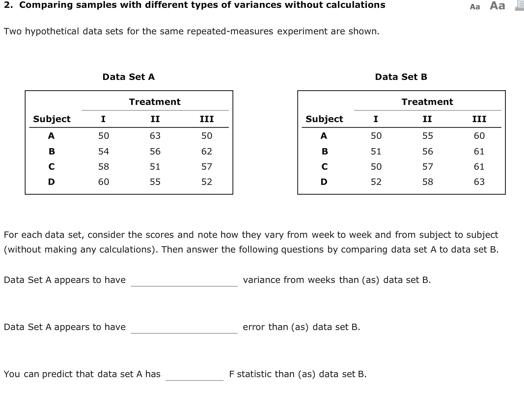 Solved 2. Comparing Samples With Different Types Of | Chegg.com