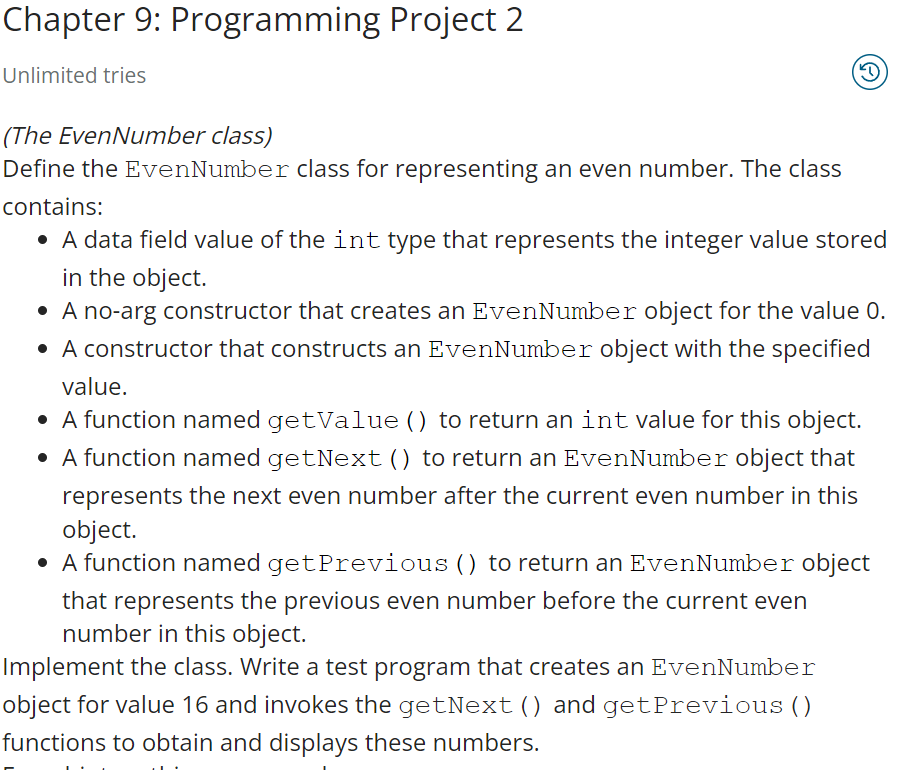 Solved (The EvenNumber class) Define the EvenNumber class | Chegg.com