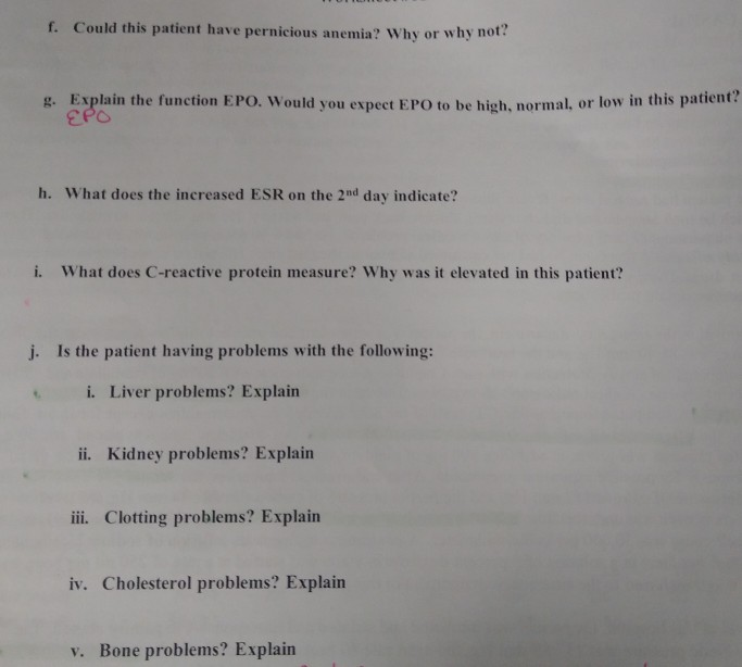 Solved 1. CASEI A 29 year old man was admitted to the | Chegg.com