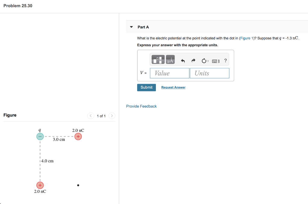 Solved Problem 25.30 PartA What is the electric potential at | Chegg.com