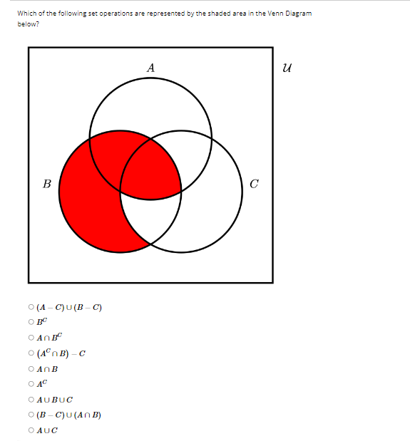 Which Of The Following Set Operations Are Represented Chegg Which Of The Following Set Operations Are Represented Chegg