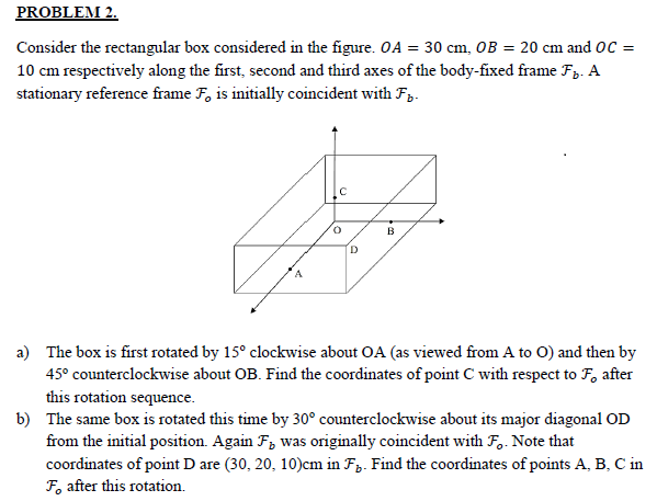Solved PROBLEM 2. Consider the rectangular box considered in | Chegg.com
