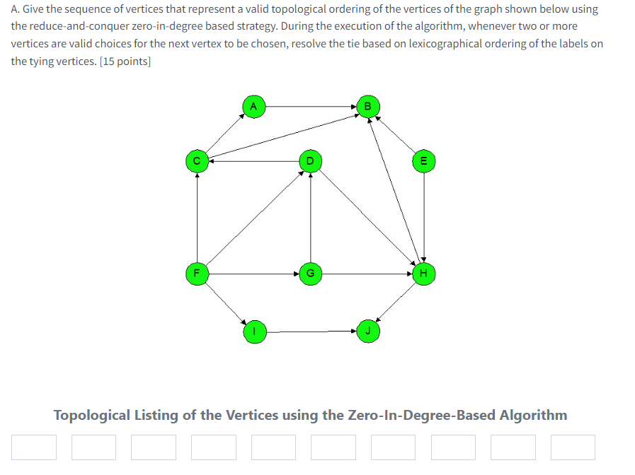 Solved A. Give the sequence of vertices that represent a | Chegg.com