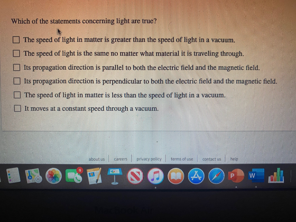 light is not matter true or false