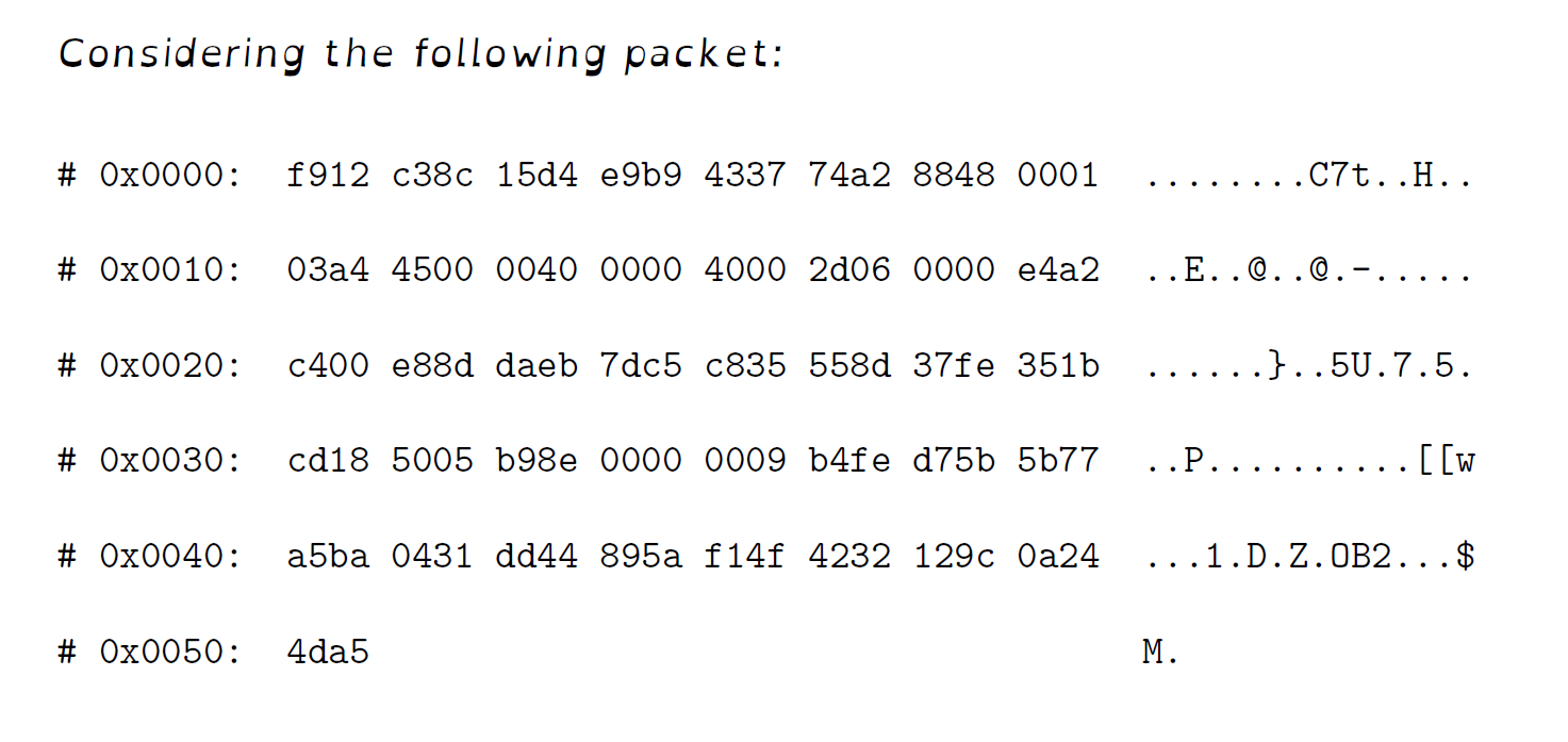 Solved Questions about TCP/IP and related protocol packet | Chegg.com