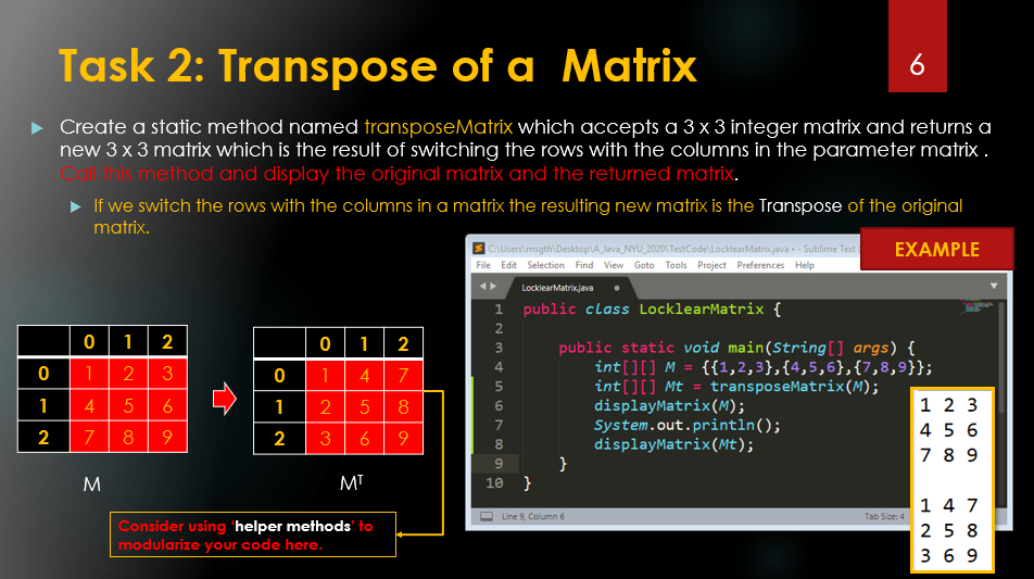 Solved Task 1: Multiply Two Matrices 4 Create a static | Chegg.com