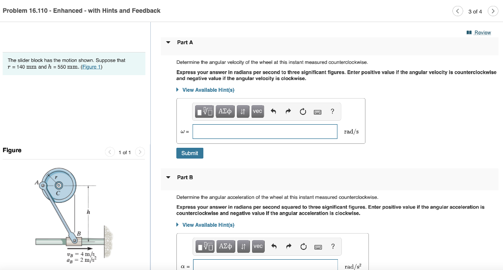 Solved Problem 16.110 - Enhanced with Hints and Feedback