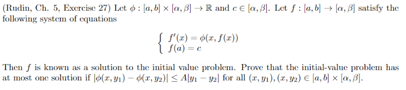 Solved (Rudin, Ch. 5, Exercise 27) Let ° : [a, b] [a, b] → R | Chegg.com