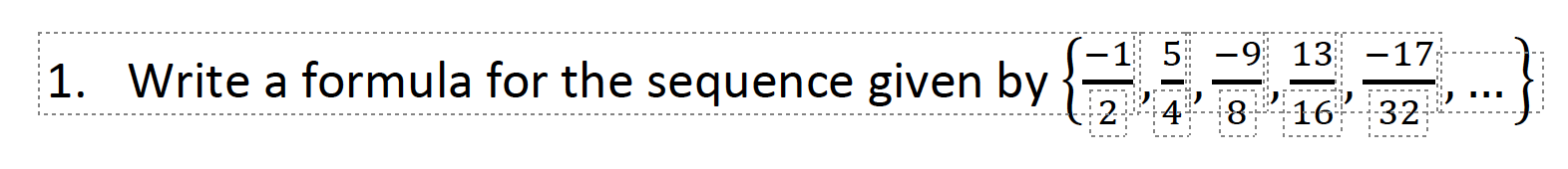 5 9 13 17 sequence formula