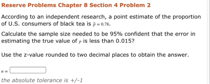 Solved Reserve Problems Chapter 8 Section 4 Problem 2 | Chegg.com