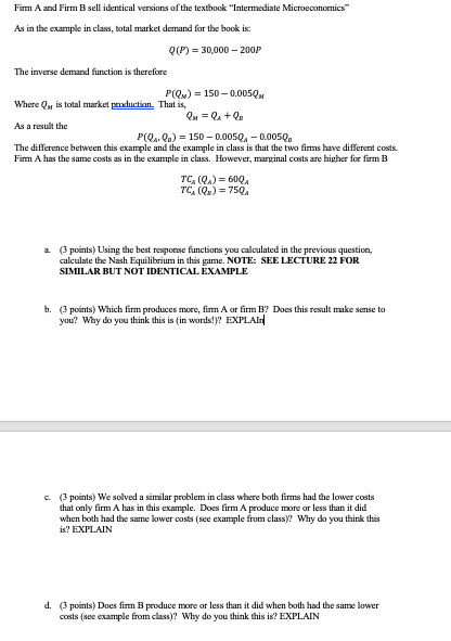 Solved Firm A And Firm B Sell Identical Versions Of The | Chegg.com