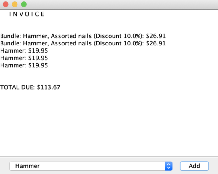 Modify the program Invoice in Chapter 5 to show one | Chegg.com