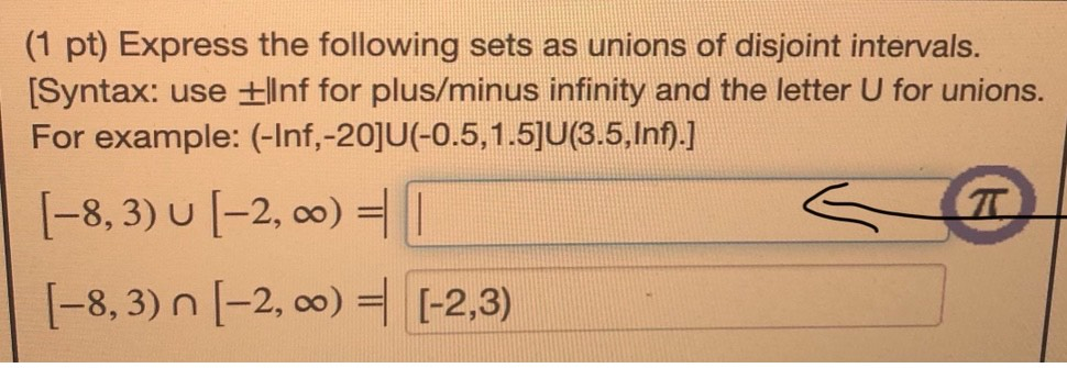 Solved 1 Pt Let A 1 2 3 4 5 6 7 And B 1 3 Chegg Com