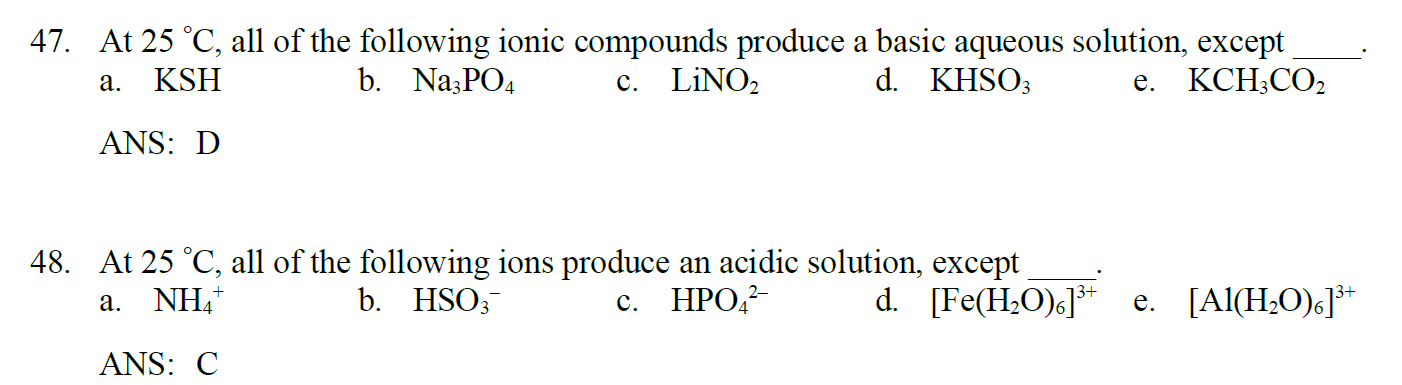 Solved Please explain why for #47 correct answer is D, and | Chegg.com