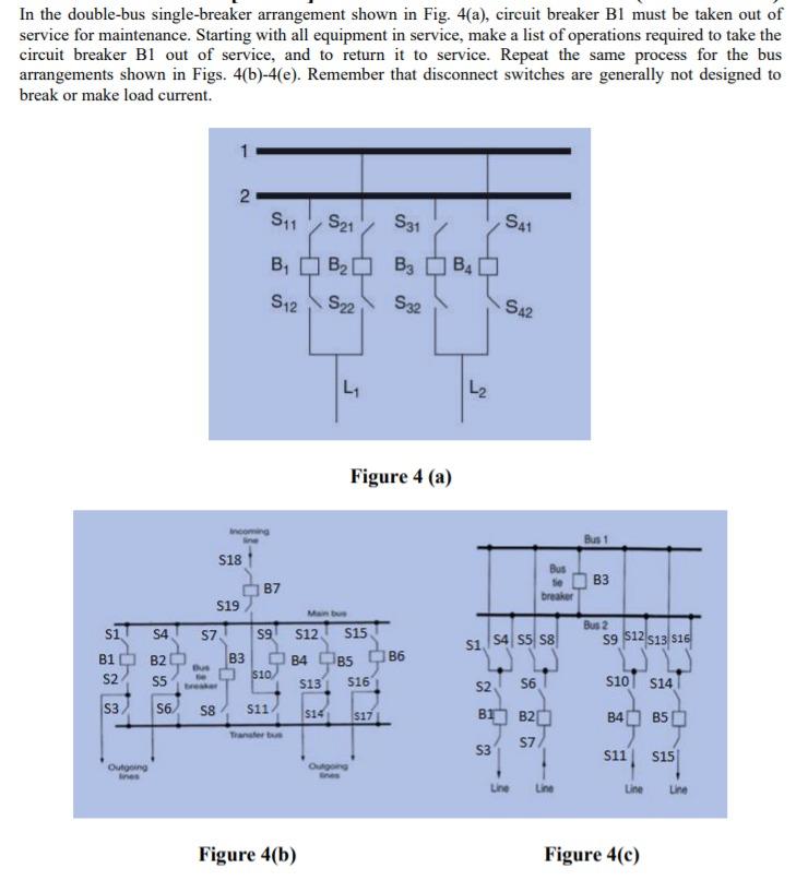 Solved In the double-bus single-breaker arrangement shown in | Chegg.com