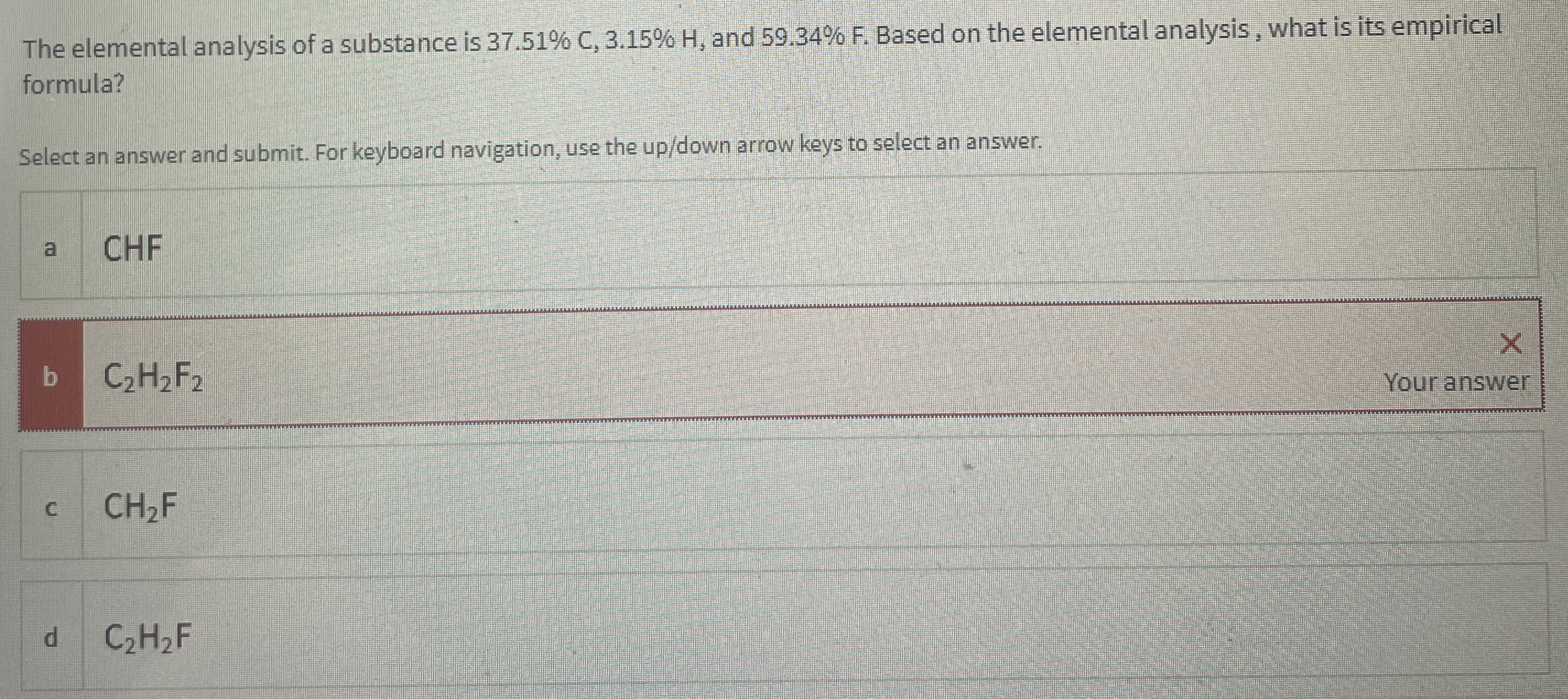 Solved The elemental analysis of a substance is | Chegg.com