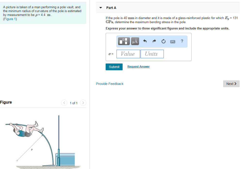 Solved A picture is taken of a man performing a pole vault, | Chegg.com