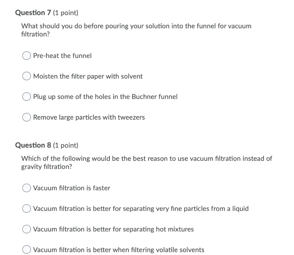 Solved Question 7 (1 point) What should you do before