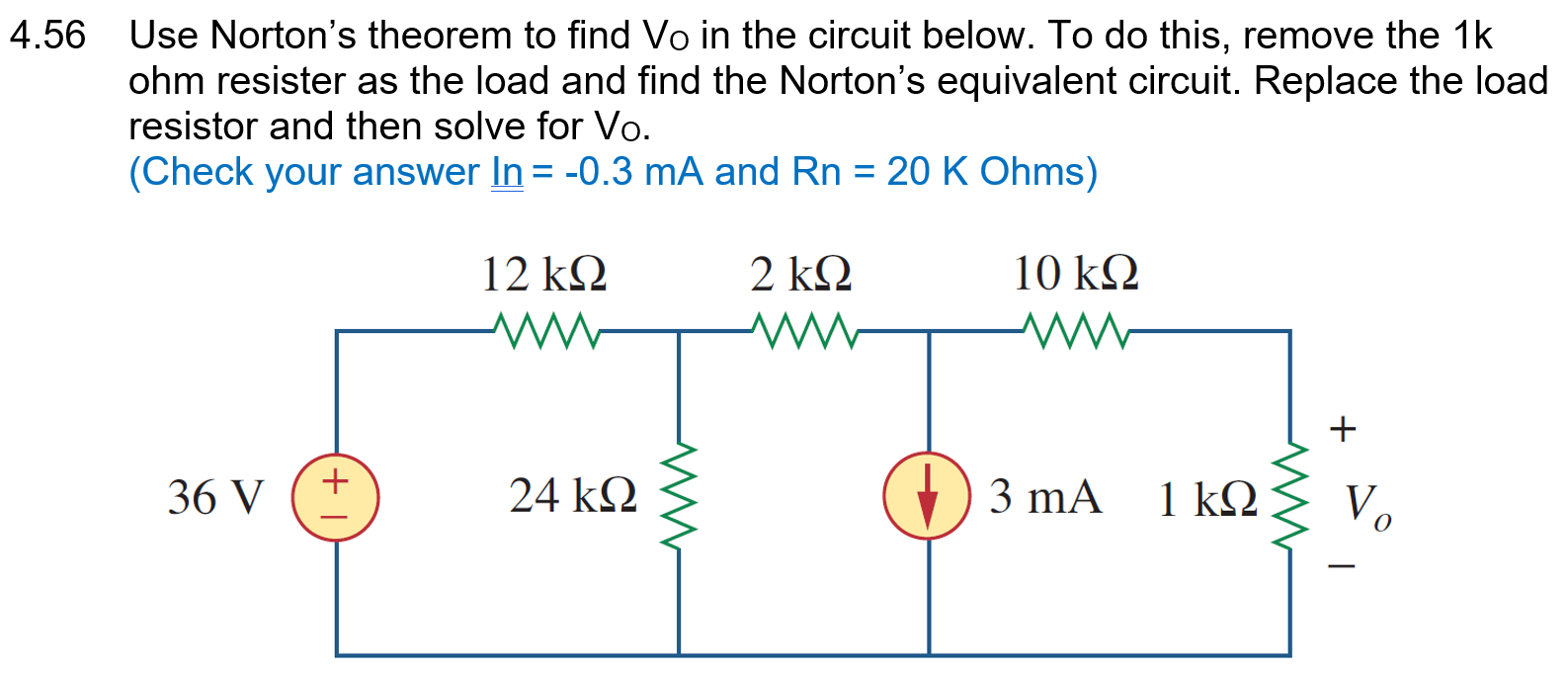 Solved 4.53 Find The Norton Equivalent At Terminals A-b Of | Chegg.com