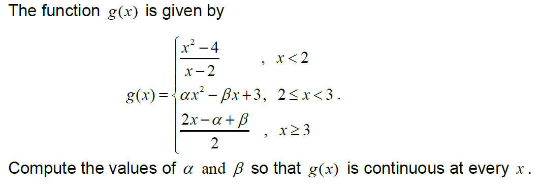 Solved The function g(x) is given by , x