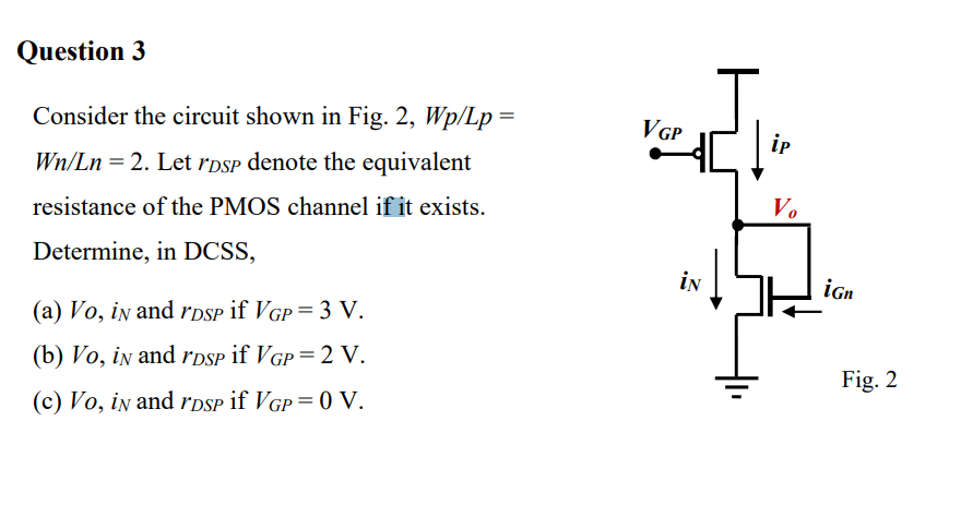 Problem 3. ﻿Consider the circuit shown in Fig. 2. | Chegg.com