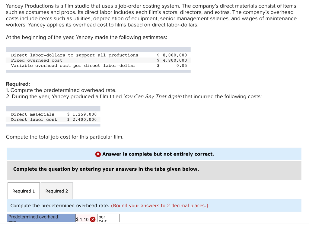 Solved Yancey Productions is a film studio that uses a