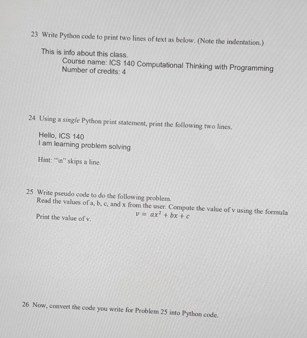 Solved For each of the following, write the equivalent | Chegg.com