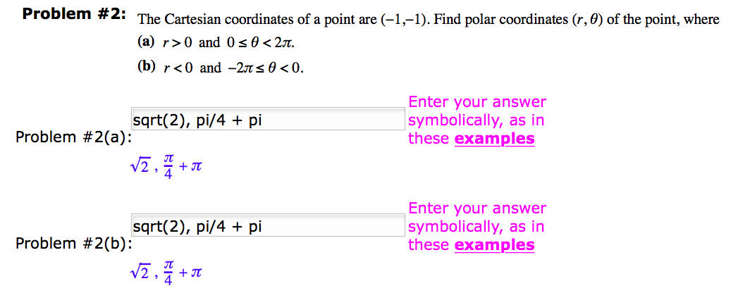 Solved Problem #2: The Cartesian coordinates of a point are | Chegg.com