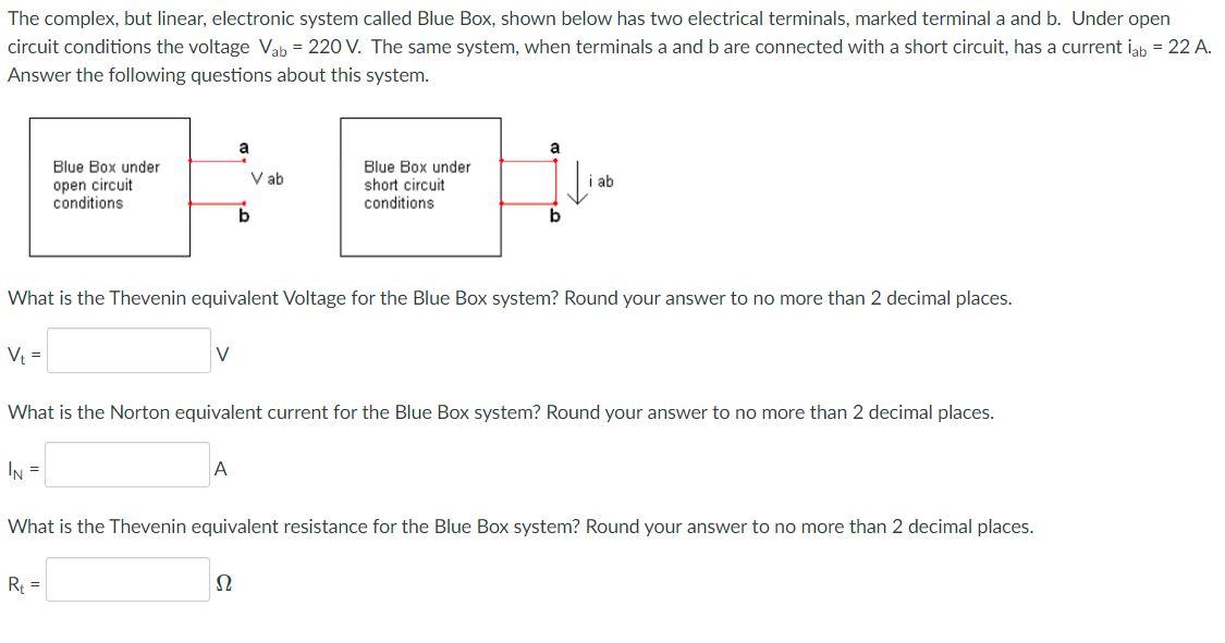 Solved The complex, but linear, electronic system called | Chegg.com