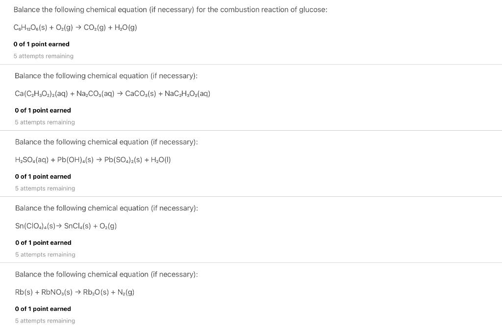 Solved Balance The Following Chemical Equation (if | Chegg.com