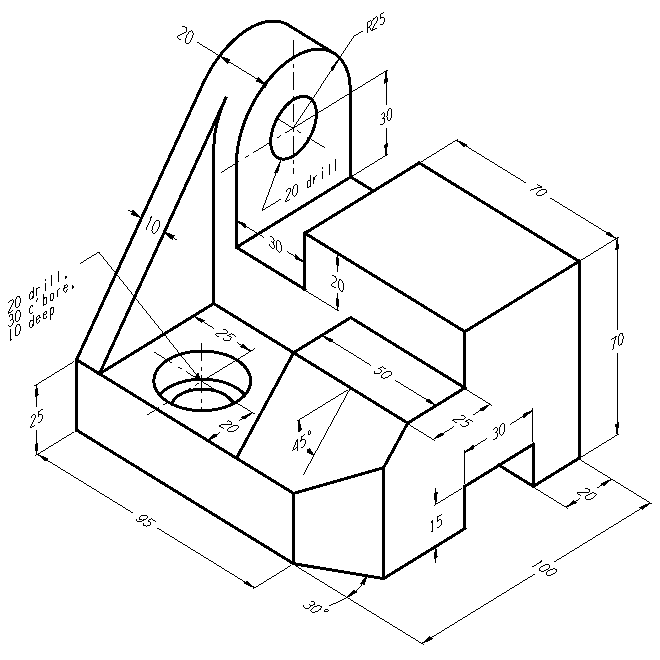 Solved Place the 3 view (top, front and right side) view | Chegg.com