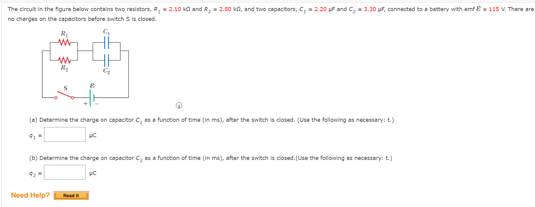 Solved The circuit in the figure below contains two | Chegg.com