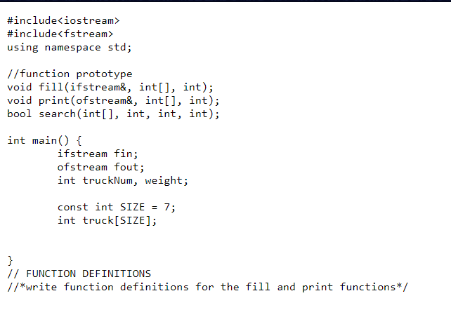 Solved Based on the program specification and the cpp file | Chegg.com