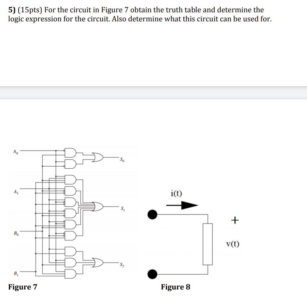Solved 5) (15pts) For the circuit in Figure 7 obtain the | Chegg.com