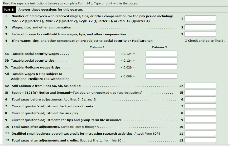 Transaction No. 35 Prepare Form 941, Employer's