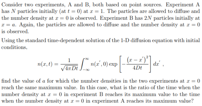 Solved Consider two experiments, A and B, both based on | Chegg.com
